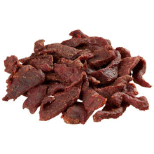 Extra thick steak strips pile of small cured beef pieces