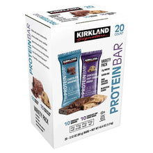 Protein bar variety pack box with 20-count label