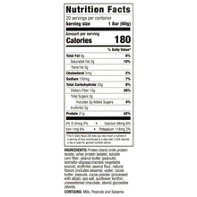 Nutrition Facts label for protein bars, serving size 1 bar (60 g)