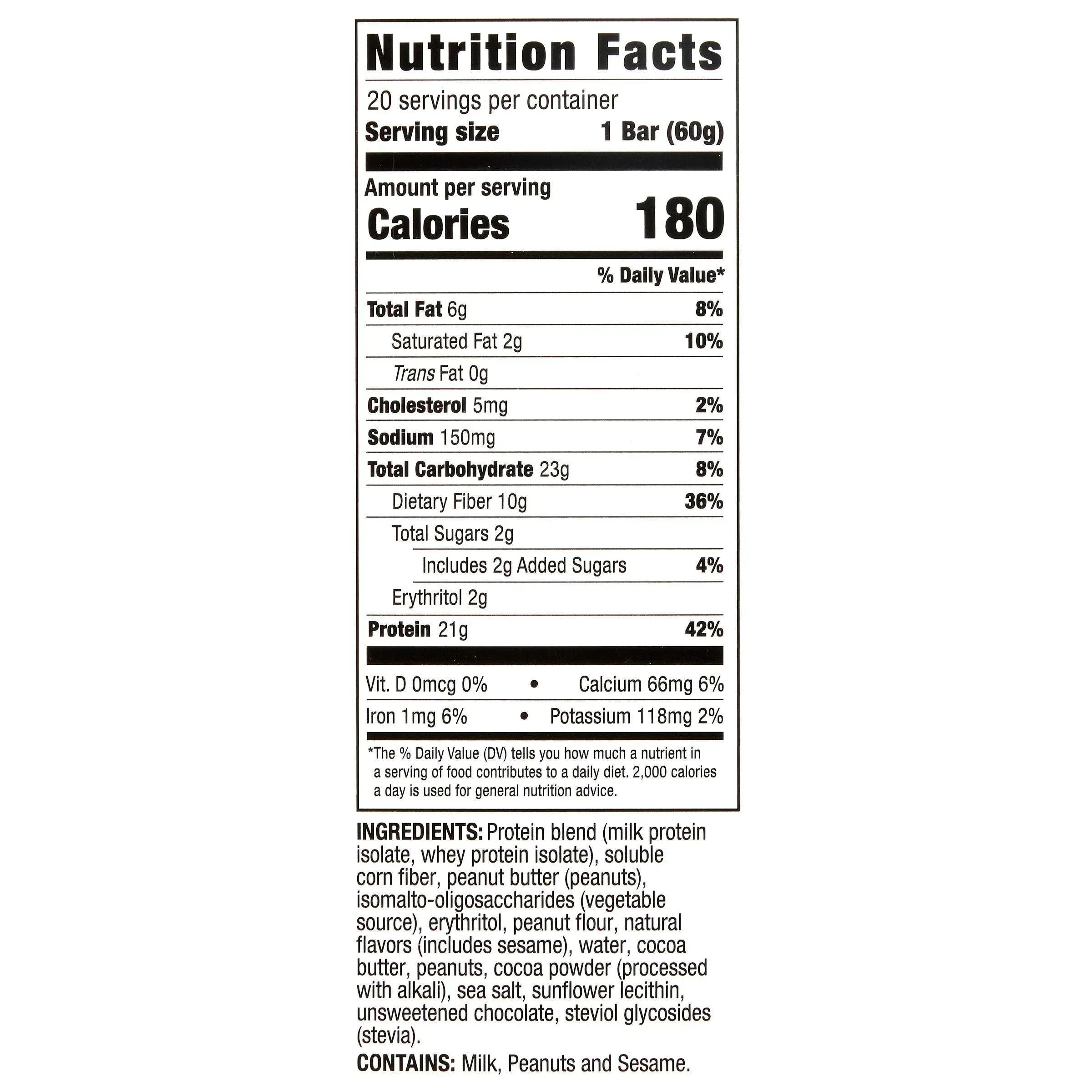 Kirkland Signature Protein Bar, Variety Pack, 2.12 oz, 20-count