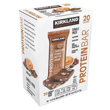 Protein bar single pack carton with chocolate peanut butter bar image