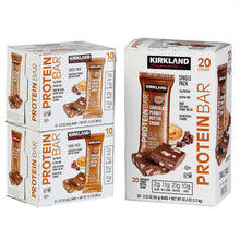 Protein bar variety pack cartons with single pack boxes and flavor labels