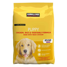 Kirkland Signature puppy dog food bag with chicken, rice and vegetables, 20 lb