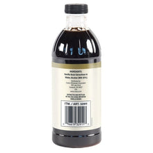 Kirkland Signature pure vanilla extract bottle, back label with ingredients and barcode