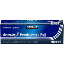 Foodservice aluminum foil box labeled Kirkland Reynolds RK611