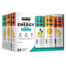Kirkland Signature Sparkling Energy variety pack, 24-count box with assorted cans