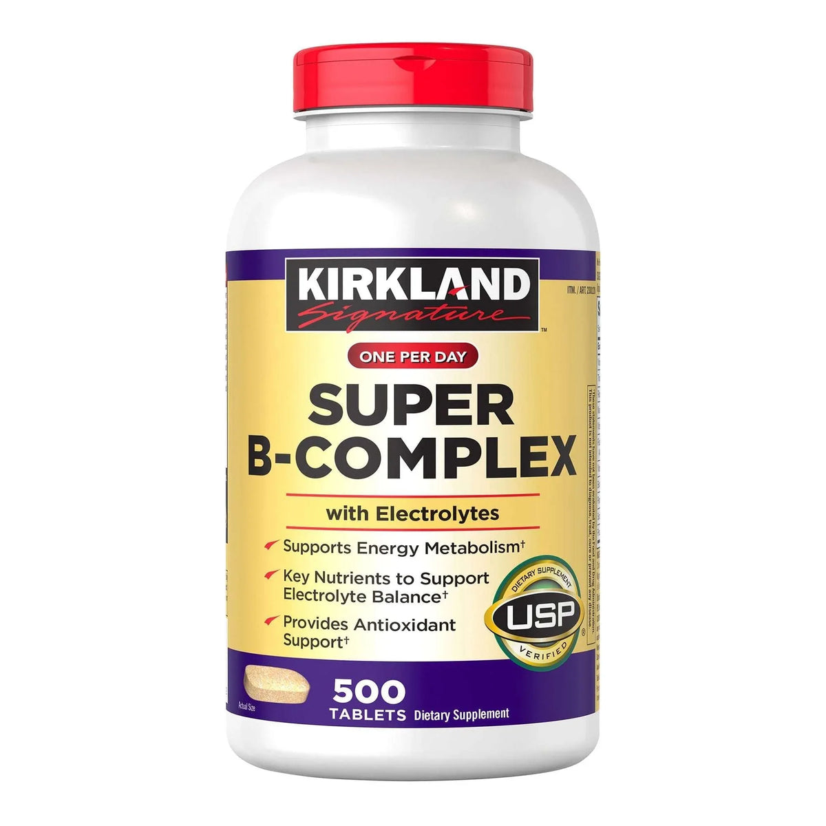 Kirkland Signature Super B-Complex with Electrolytes, 500 Tablets - USA MEGA SHOP