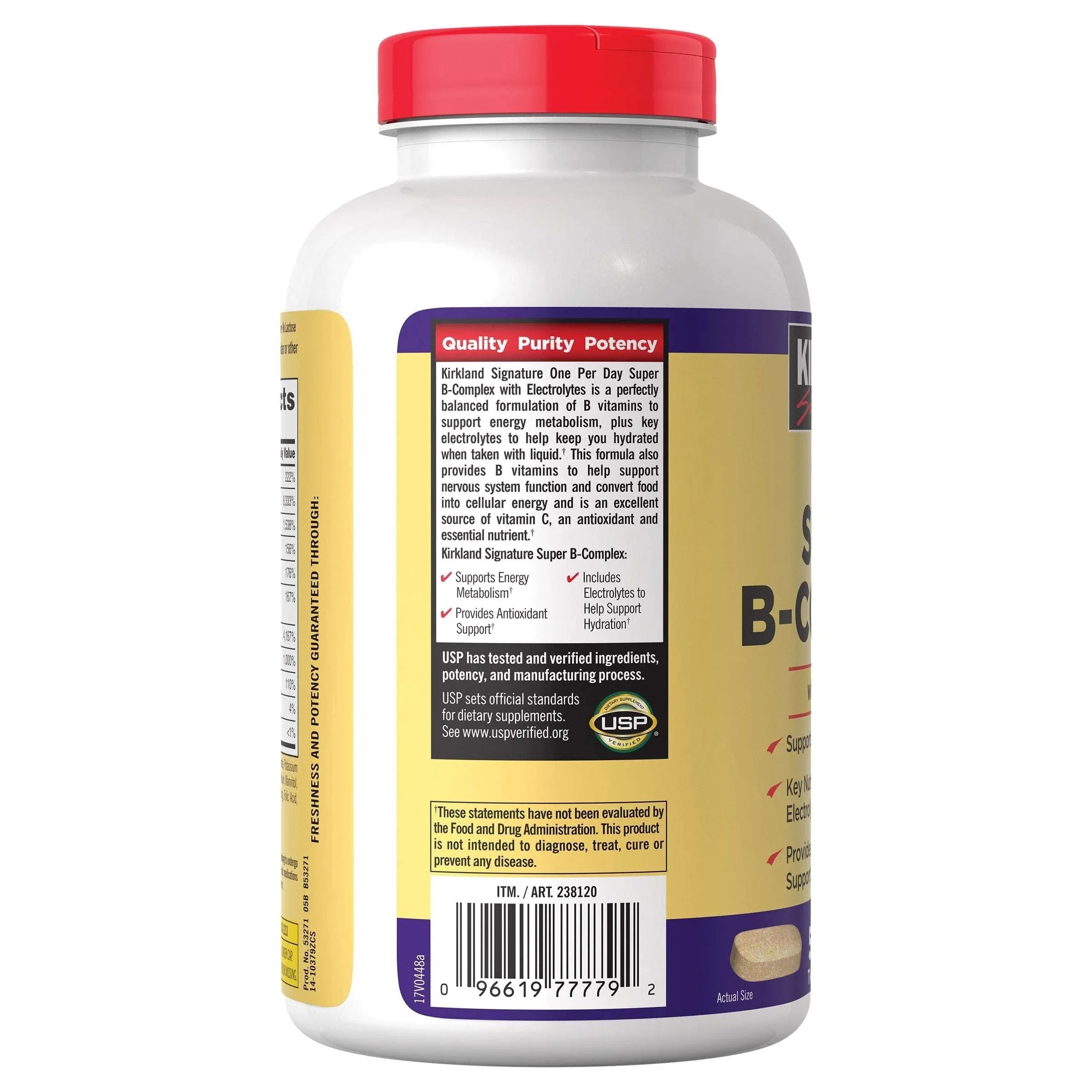 Kirkland Signature Super B-Complex with Electrolytes, 500 Tablets - USA MEGA SHOP