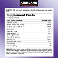 Supplement Facts label for B-Complex tablets listing vitamins and % daily values