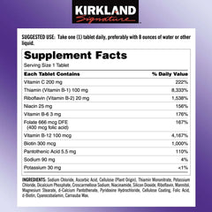 Kirkland Signature Super B-Complex with Electrolytes, 500 Tablets - USA MEGA SHOP