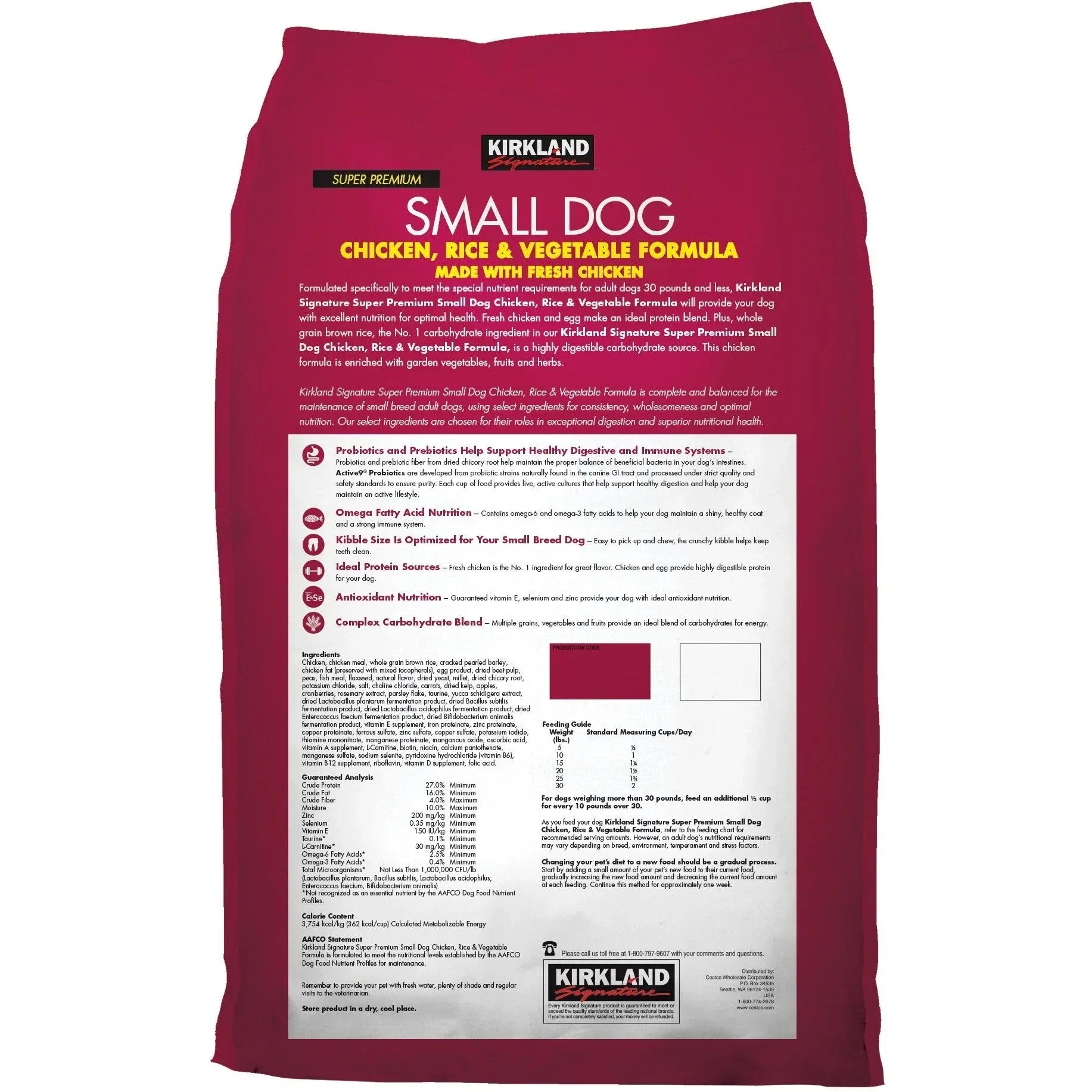 Kirkland Signature Super Premium Chicken & Rice Dog Food, 20 lbs