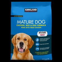 Mature dog food bag, chicken rice & egg formula, 25 lb