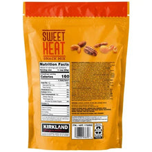 Orange Sweet Heat snack mix pouch back with Nutrition Facts panel and ingredient text.