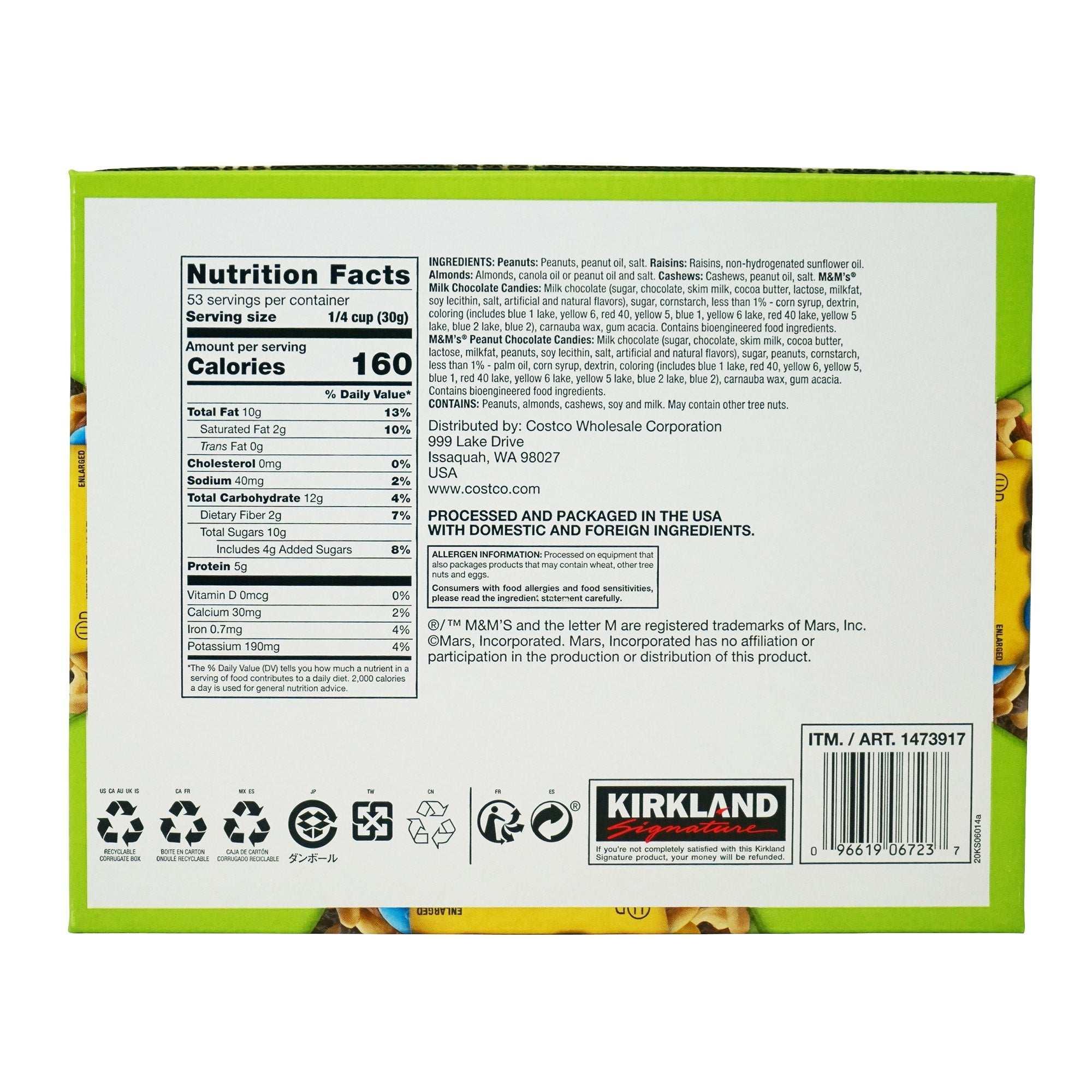 Kirkland Signature Trail Mix Snack Packs, 2 oz, 28-count - USA MEGA SHOP