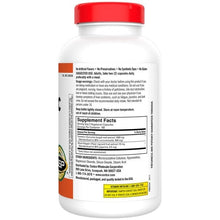 Turmeric supplement bottle back label with supplement facts and vegetarian capsules