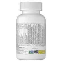 Dog multivitamin supplement bottle, back label with detailed ingredient table