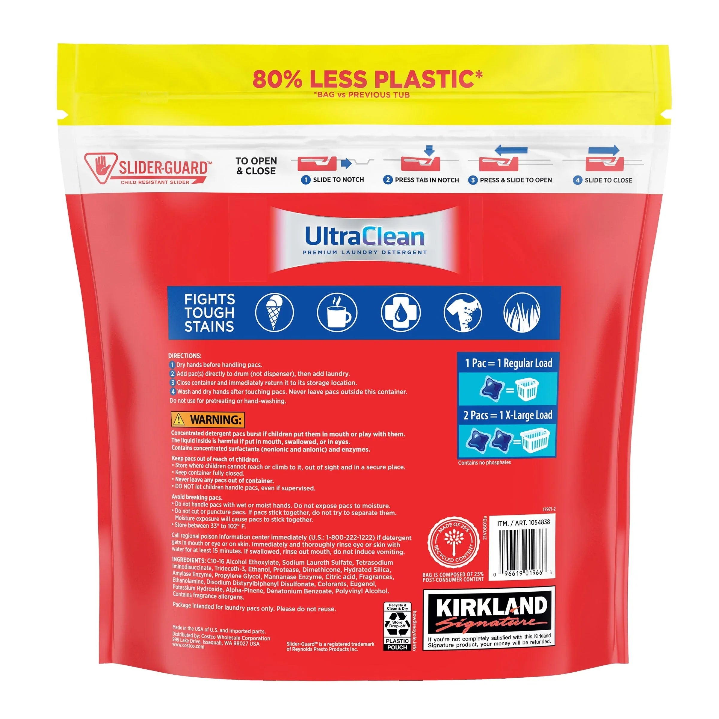 Kirkland Signature Ultra Clean HE Laundry Detergent Pacs, 152-count - USA MEGA SHOP