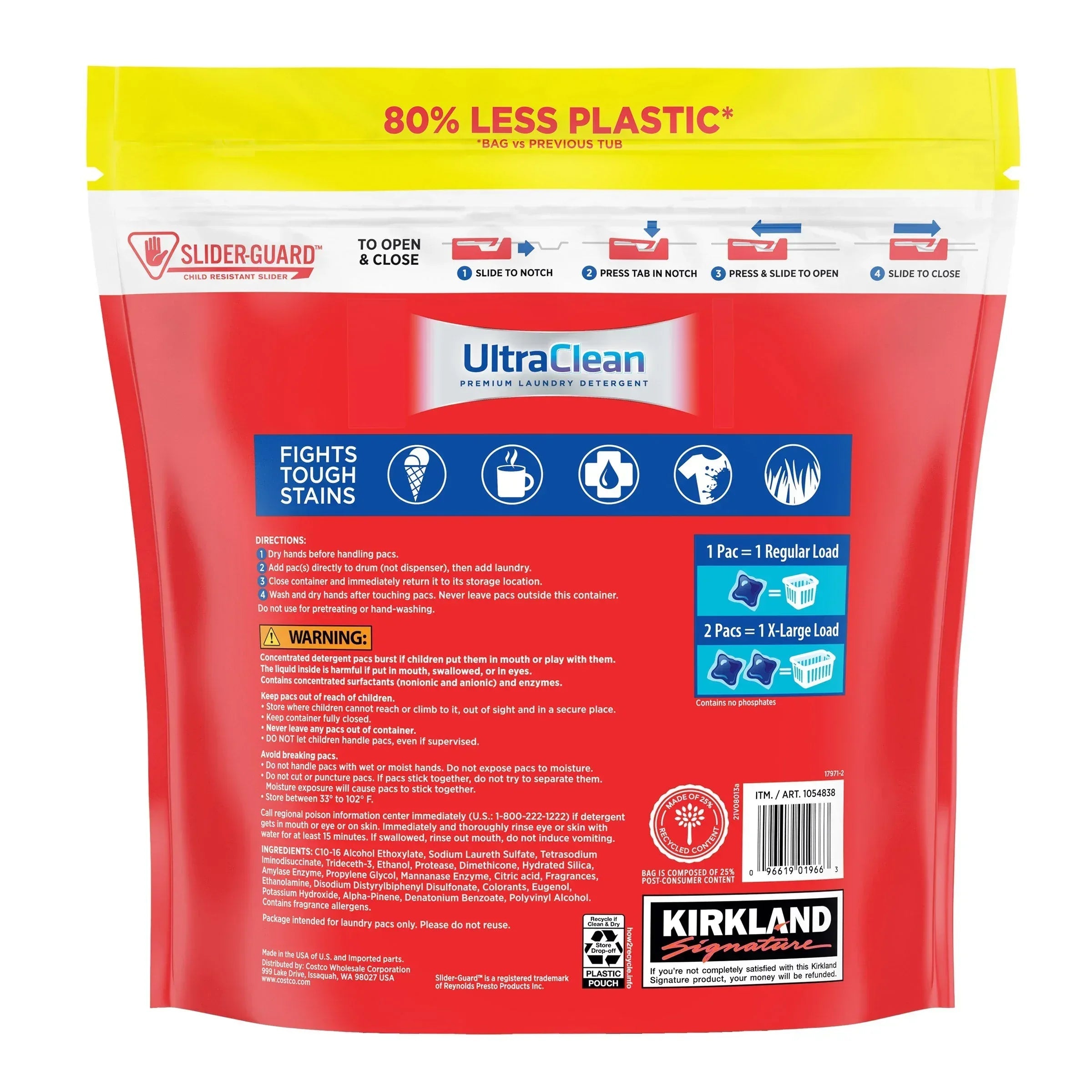 Kirkland Signature Ultra Clean HE Laundry Detergent Pacs, 152-count