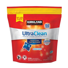 Kirkland Signature UltraClean HE laundry detergent pacs pouch, tough stain fighting, odor control
