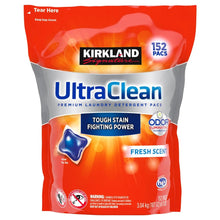 Kirkland Signature UltraClean laundry detergent pacs, 152-count, fresh scent pouch