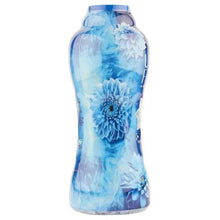Kirkland Ultra Fresh in-wash scent booster bottle, tall view with large blue flowers