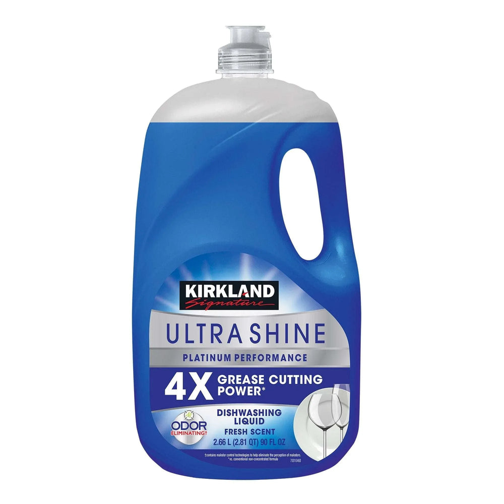 Kirkland Signature Ultra Shine Liquid Dish Soap, Fresh, 90 fl. oz. - USA MEGA SHOP