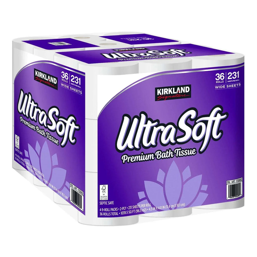 Kirkland Signature Ultra Soft Bath Tissue, 2-Ply, 231 Sheets, 36 Rolls - USA MEGA SHOP