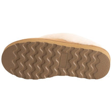 Slipper sole with a wavy tread pattern and tan rubber finish