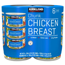 Kirkland Signature chunk chicken breast in water, 6-count canned meat