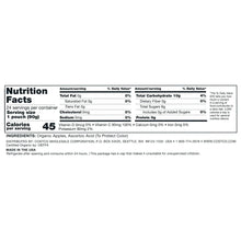 Organic apple sauce nutrition facts panel with ingredients and calories