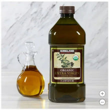 Kirkland Signature organic extra virgin olive oil bottles, 2 L and small cruet