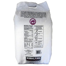 Kirkland Thai Hom Mali jasmine rice bag, back panel with Nutrition Facts and cooking chart