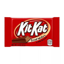 KitKat chocolate wafer candy bar wrapper, red pack with KitKat logo and wafer graphic