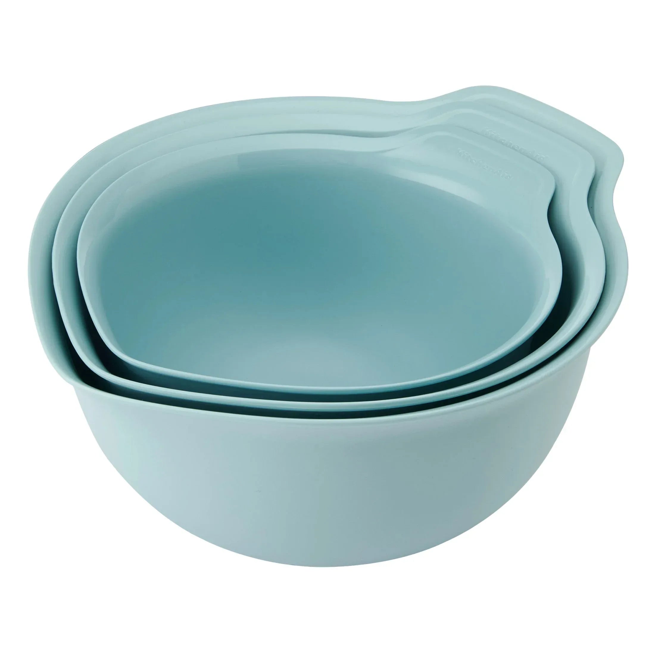 KitchenAid 3-Piece Nesting Plastic Mixing Bowls Set, Agave - USA MEGA SHOP