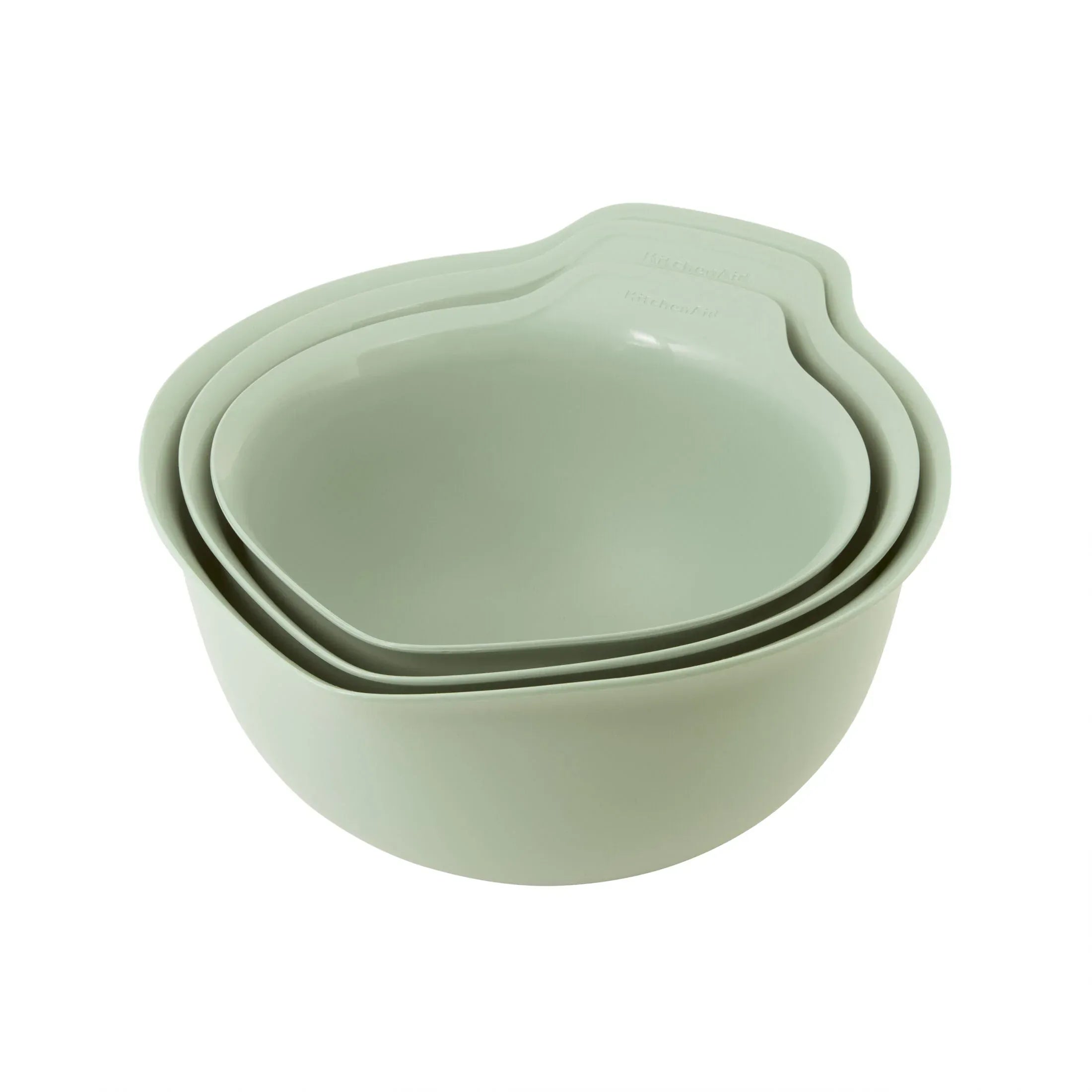 KitchenAid 3-Piece Nesting Plastic Mixing Bowls Set, Agave - USA MEGA SHOP