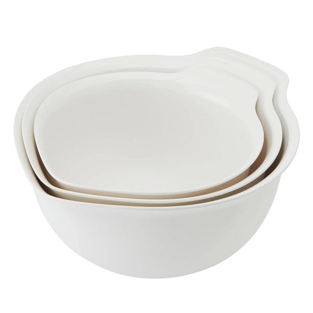 KitchenAid 3-Piece Nesting Plastic Mixing Bowls Set, Agave - USA MEGA SHOP