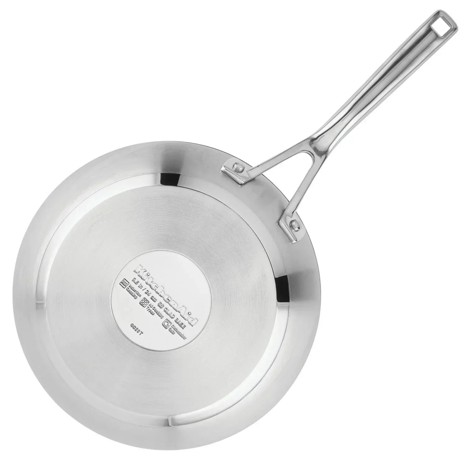 KitchenAid 3-Ply Base Stainless Steel Cookware Induction 2-Piece Fry Pans Set, Brushed Stainless Steel