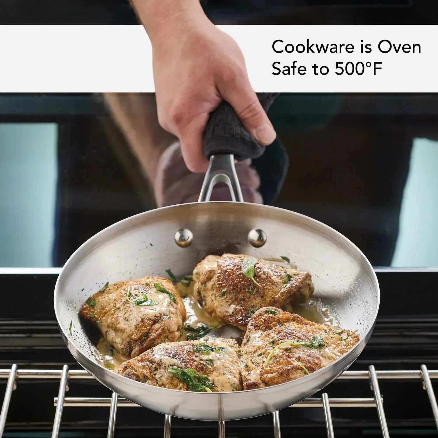 KitchenAid 3-Ply Base Stainless Steel Cookware Induction 2-Piece Fry Pans Set, Brushed Stainless Steel