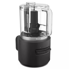 KitchenAid Go cordless food chopper with clear processor bowl and black base