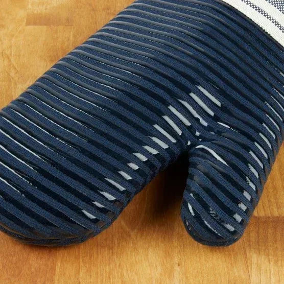 KitchenAid Vintage Stripe Pot Holder and Oven Mitt Set, 4-pack