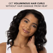 Voluminous heatless curls from satin-wrapped flexi hair rods