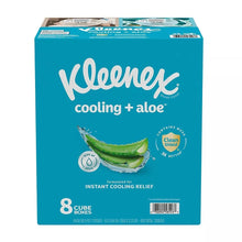 Kleenex cooling + aloe 2-ply facial tissue box, 8 cube boxes