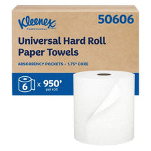 Kleenex hard roll paper towel box with white towel roll, 6-count pack