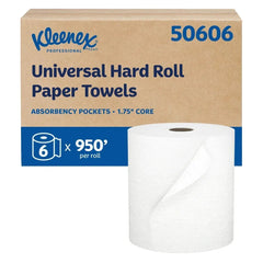 Kleenex Hard Roll Paper Towels 1-ply White, 600' per Roll, 6-count