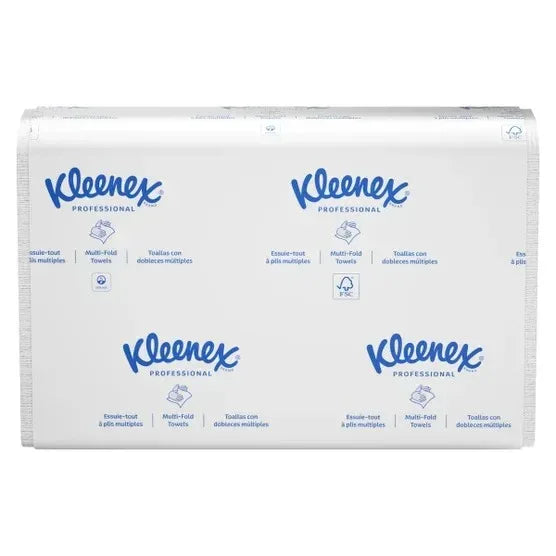Kleenex Multifold Paper Towels 1-ply, White, 1 Case, 2400-count, 16-pack