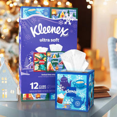 Kleenex Ultra Soft Facial Tissue, 3-Ply, 85-count, 12-pack - USA MEGA SHOP
