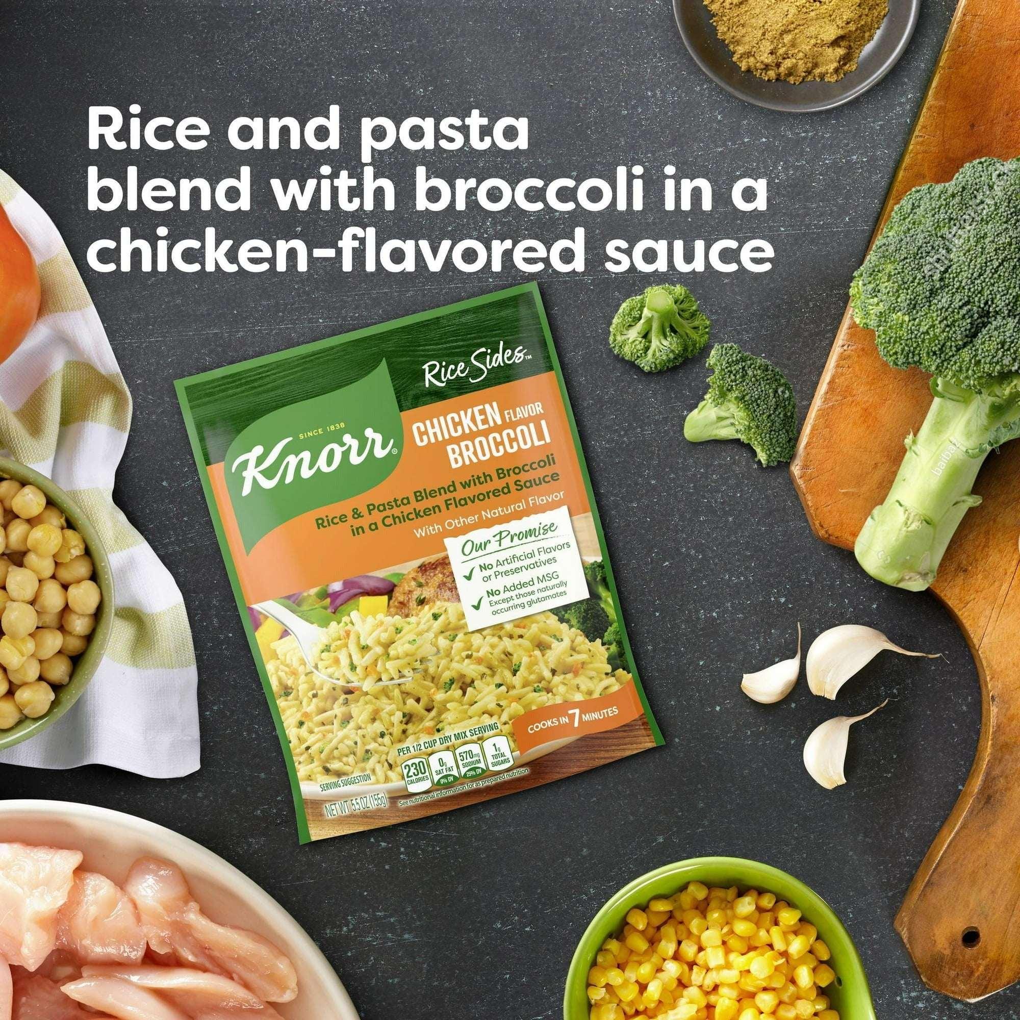 Knorr No Artificial Flavors Creamy Chicken Broccoli Rice, 5.5 oz Regular Pouch - USA MEGA SHOP