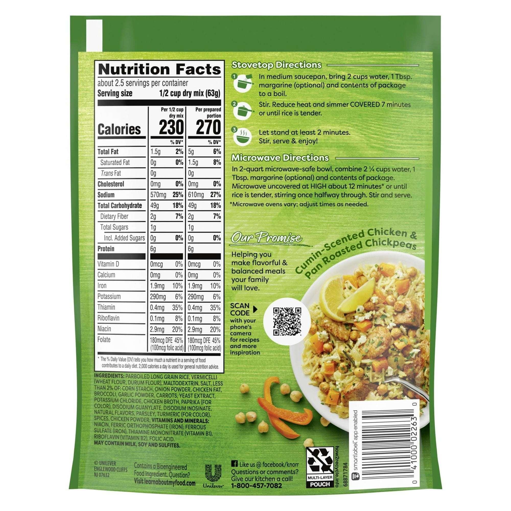 Knorr No Artificial Flavors Creamy Chicken Broccoli Rice, 5.5 oz Regular Pouch - USA MEGA SHOP
