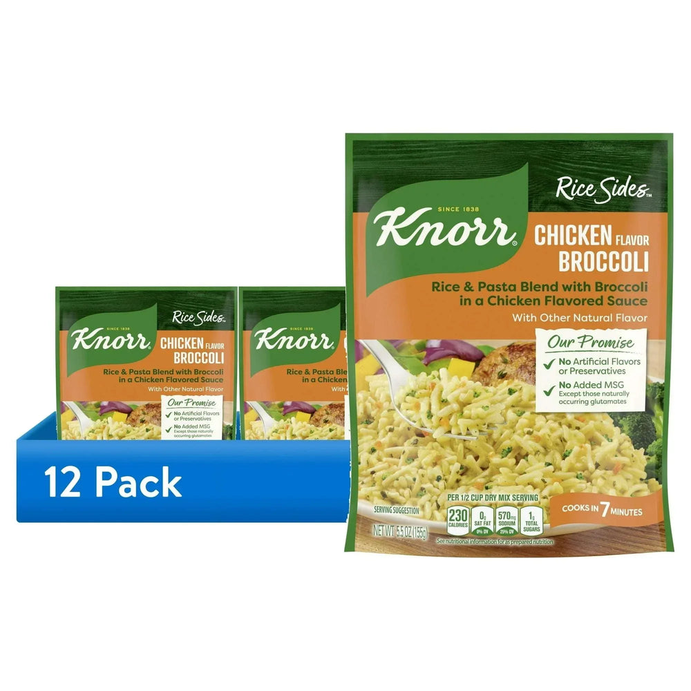 Knorr No Artificial Flavors Creamy Chicken Broccoli Rice, 5.5 oz Regular Pouch - USA MEGA SHOP