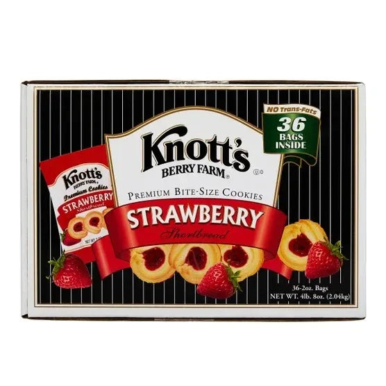 Knott's Bite Size Cookies, Strawberry Shortbread, 2 oz, 36-count